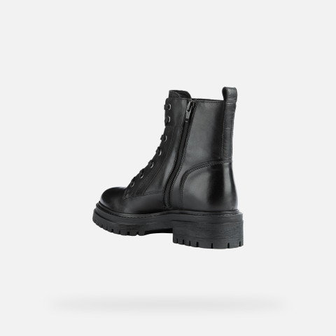 Ankle boots with laces IRIDEA WOMAN Black - image number 3 | GEOX