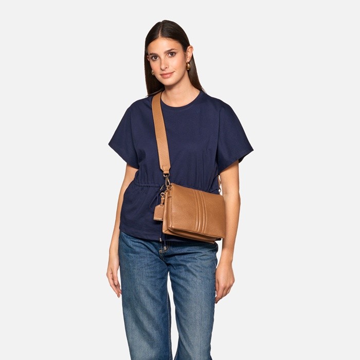 Cross-body bag CLARISSY WOMAN Cognac | GEOX