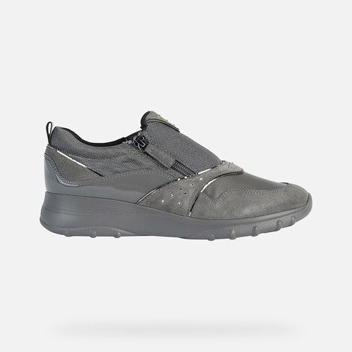 Laceless sneakers ALLENIEE WOMAN Dark grey | GEOX