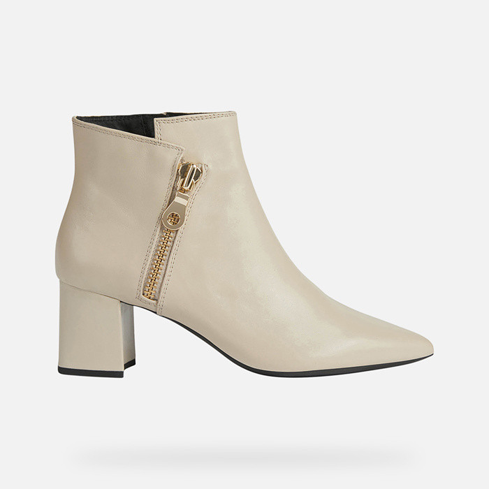 Medium heel ankle boots BIGLIANA WOMAN Light Taupe | GEOX