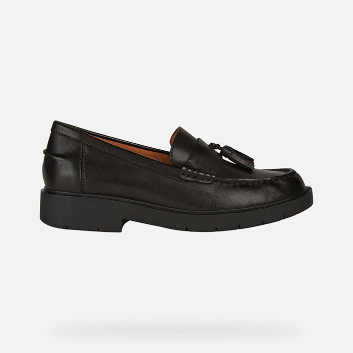 Leather loafers SPHERICA EC1 WOMAN Black | GEOX
