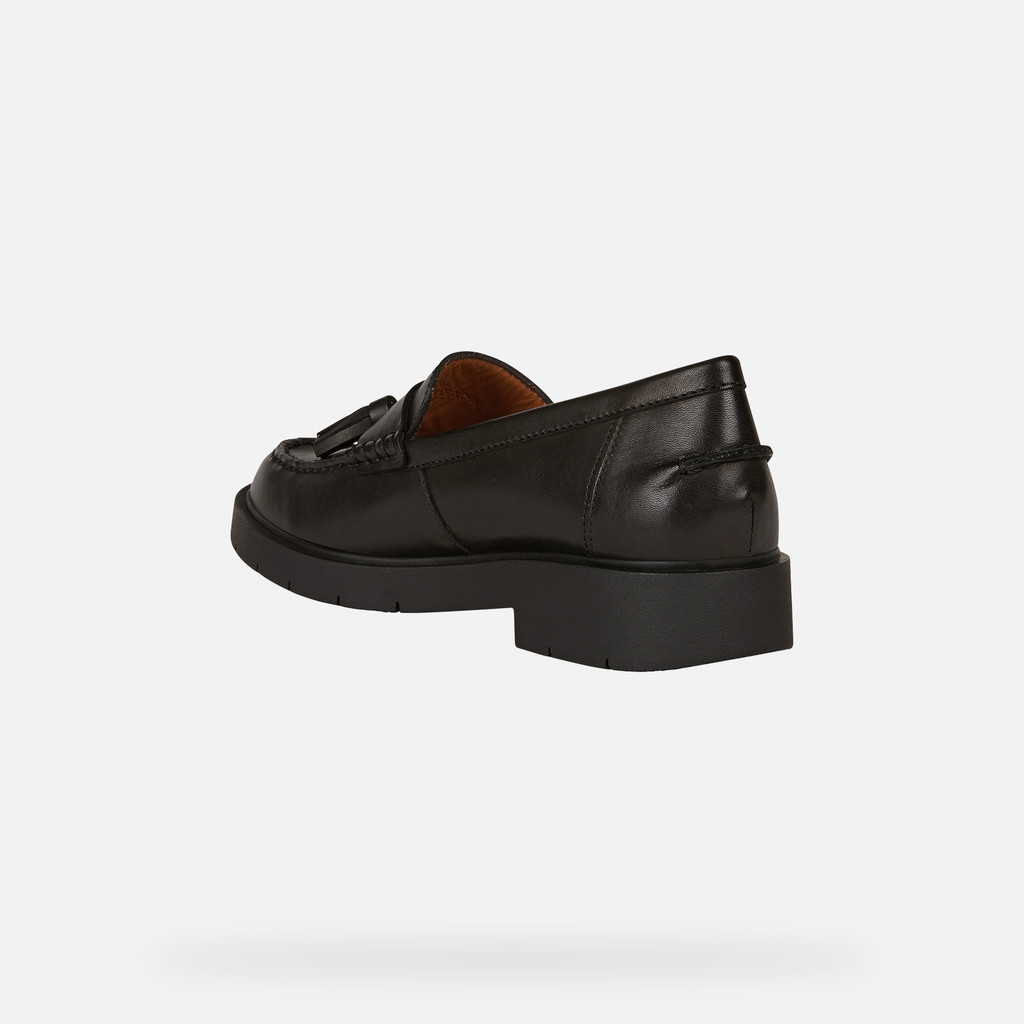 Leather loafers SPHERICA EC1 WOMAN Black - image number 3 | GEOX