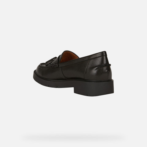 Leather loafers SPHERICA EC1 WOMAN Black - image number 3 | GEOX