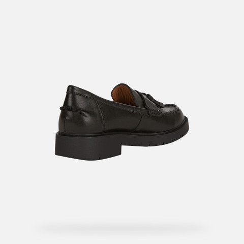 Leather loafers SPHERICA EC1 WOMAN Black - image number 4 | GEOX