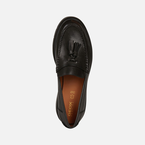 Leather loafers SPHERICA EC1 WOMAN Black - image number 5 | GEOX