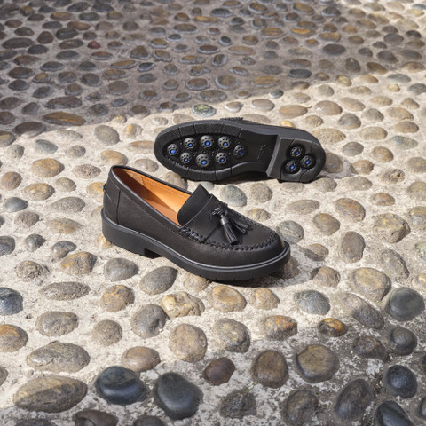 Leather loafers SPHERICA EC1 WOMAN Black - image number 8 | GEOX
