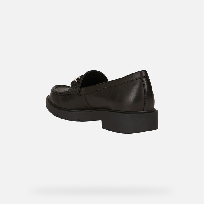 Geox® SPHERICA EC1 Women's Black Leather Loafers Geox®