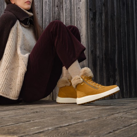 Stivaletti con pelo DALYLA ABX DONNA Beige Scuro - image number 1 | GEOX