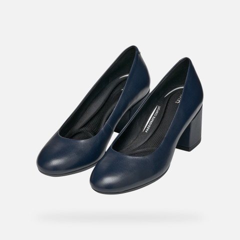 Medium heel pumps ELEANA WOMAN Navy - image number 8 | GEOX