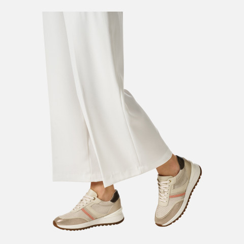 Low Top Sneakers DESYA WOMAN Light taupe/Light gold - image number 2 | GEOX
