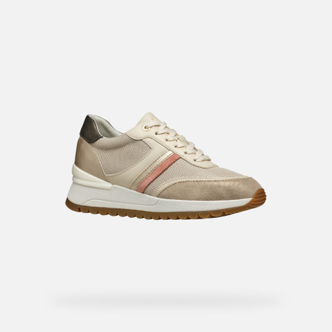 Low Top Sneakers DESYA WOMAN Light taupe/Light gold - image number 3 | GEOX