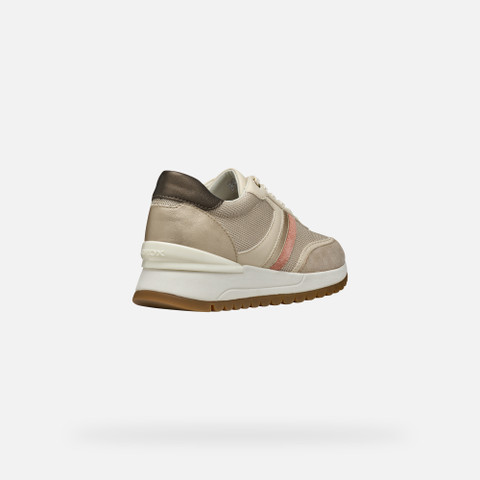 Low Top Sneakers DESYA WOMAN Light taupe/Light gold - image number 5 | GEOX