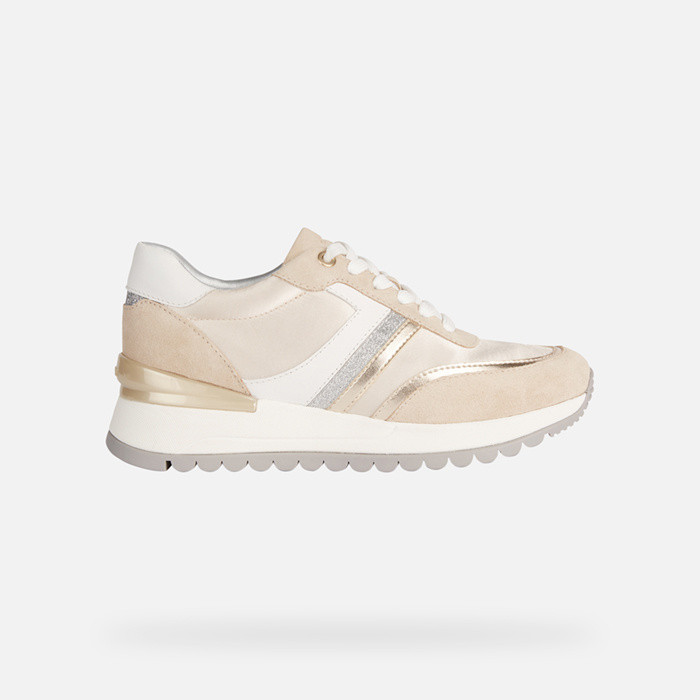 Low top sneakers DESYA WOMAN Light gold/Light taupe | GEOX