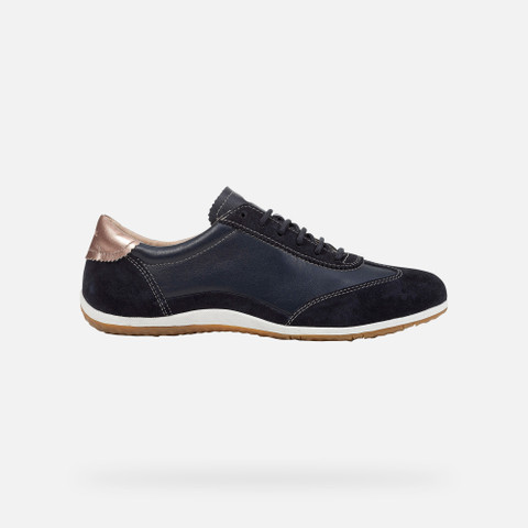 Geox® VEGA: Women's navy Low Top Sneakers | Geox®