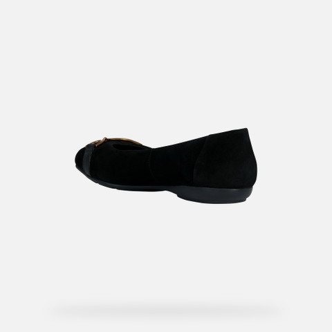 suede ballerina pumps ANNYTAH WOMAN Black - image number 3 | GEOX