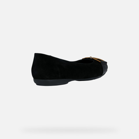 suede ballerina pumps ANNYTAH WOMAN Black - image number 4 | GEOX