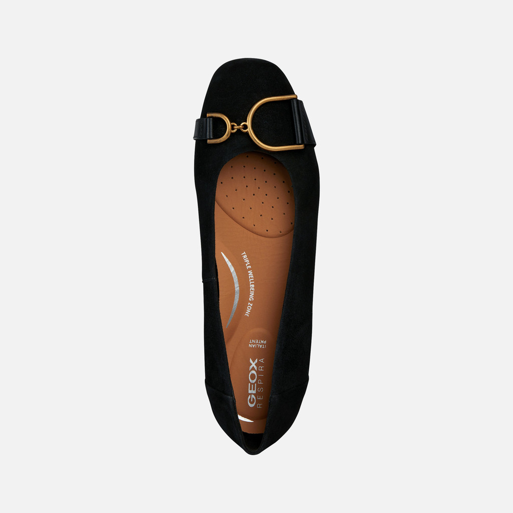 Ballerines Geox Annytah B Pour Femme - En Daim, Bout Rond, Semelle Respirante, Confort Optimal