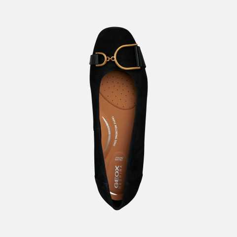 suede ballerina pumps ANNYTAH WOMAN Black - image number 5 | GEOX