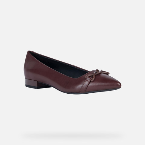 pointed toe ballet flats CHARYSSA WOMAN Wine - image number 2 | GEOX