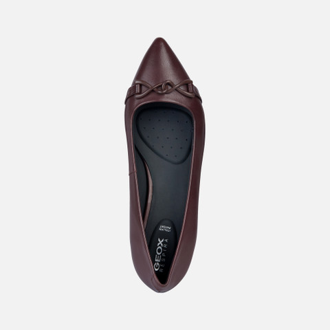 pointed toe ballet flats CHARYSSA WOMAN Wine - image number 5 | GEOX