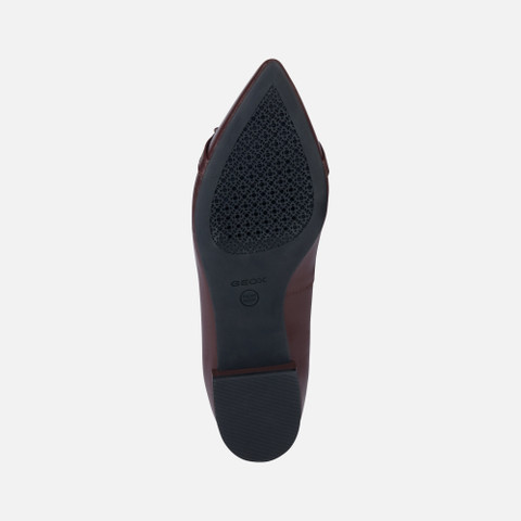pointed toe ballet flats CHARYSSA WOMAN Wine - image number 6 | GEOX