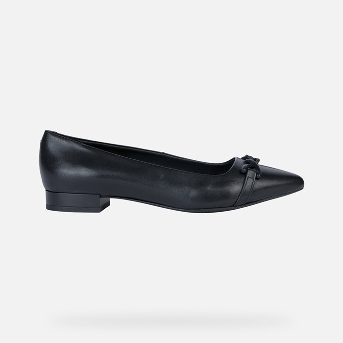Pointed toe ballet flats CHARYSSA WOMAN Black | GEOX