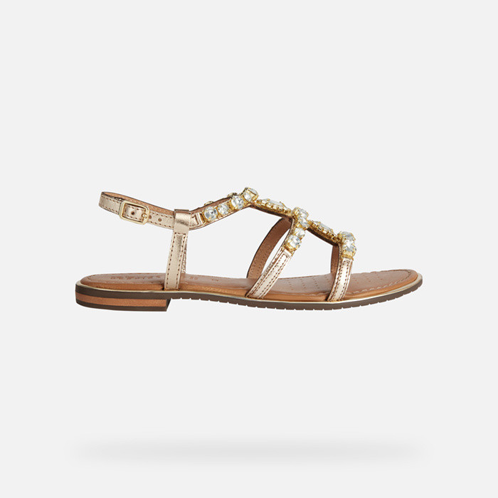 Flat sandals SOZY PLUS WOMAN Light Gold | GEOX