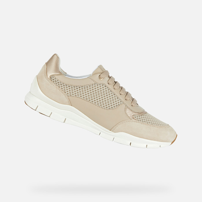Geox® SUKIE: Women's Taupe Low Sneakers | Geox ®
