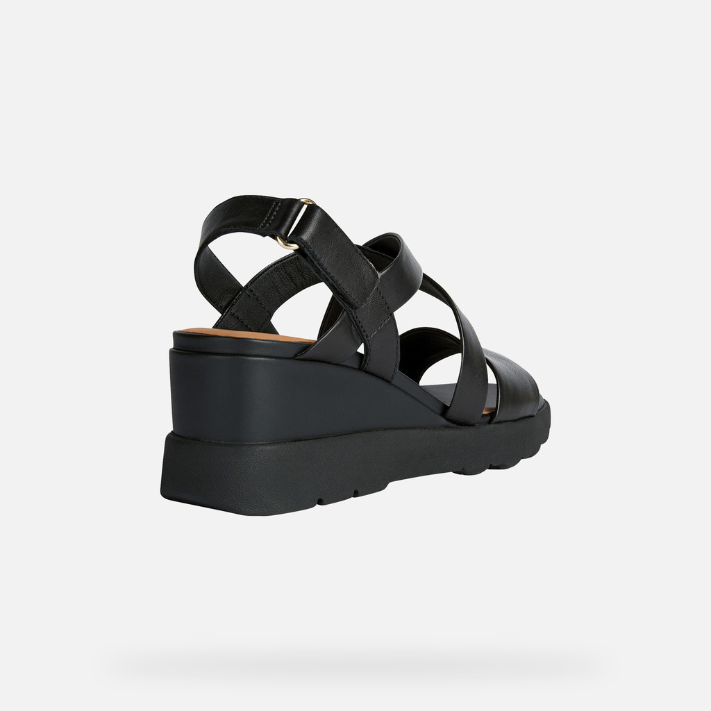 Geox top black sandals