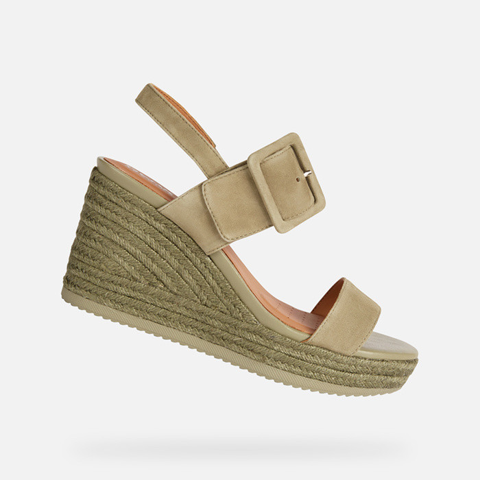 Wedge sandals PONZA WOMAN Pistachio | GEOX
