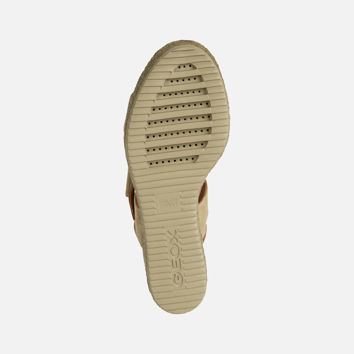 Sedante Zapatos antideslizantes pasillo Geox® PONZA: Women's Pistachio Wedge Sandals | Geox ® Online