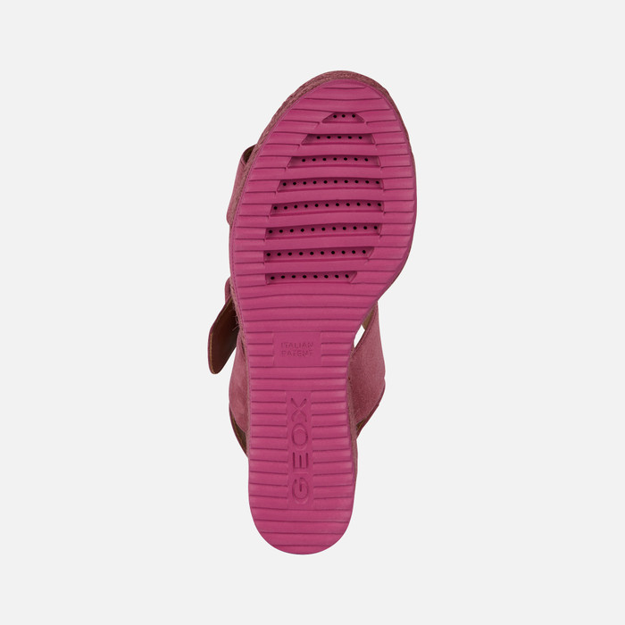 bendición Cerdo deseable Geox® PONZA: Cyclamen Wedge Sandals for Women | Geox ® Online