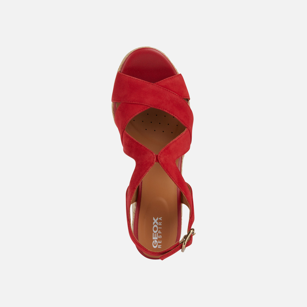 Geox red sandals on sale