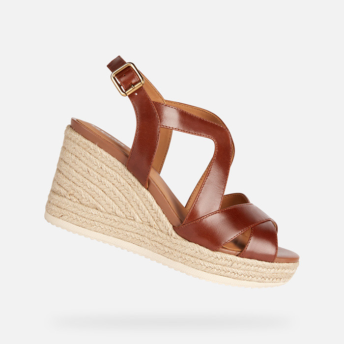 Wedge sandals PONZA WOMAN Brown | GEOX