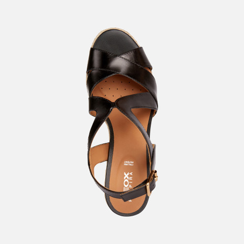 wedge sandals PONZA WOMAN Black - image number 5 | GEOX