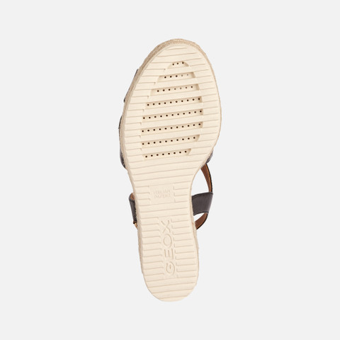 wedge sandals PONZA WOMAN Black - image number 6 | GEOX