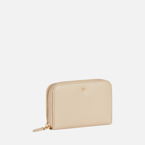 Wallet with zip WALLET WOMAN Off White - image number 1 | GEOX
