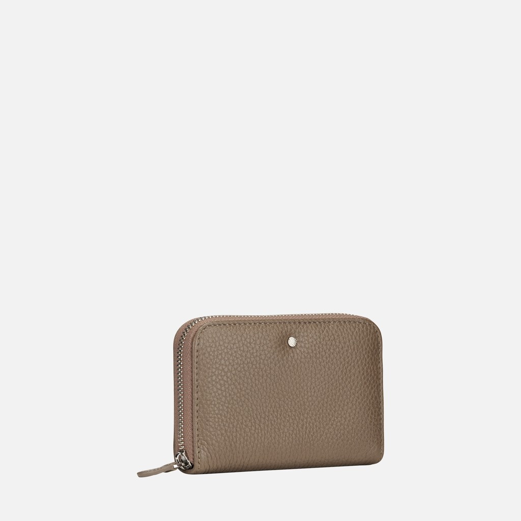 Wallet with zip WALLET WOMAN Dove grey - image number 1 | GEOX