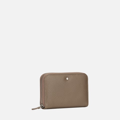 Wallet with zip WALLET WOMAN Dove grey - image number 1 | GEOX