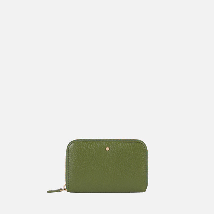 Wallet with zip WALLET WOMAN Sage | GEOX