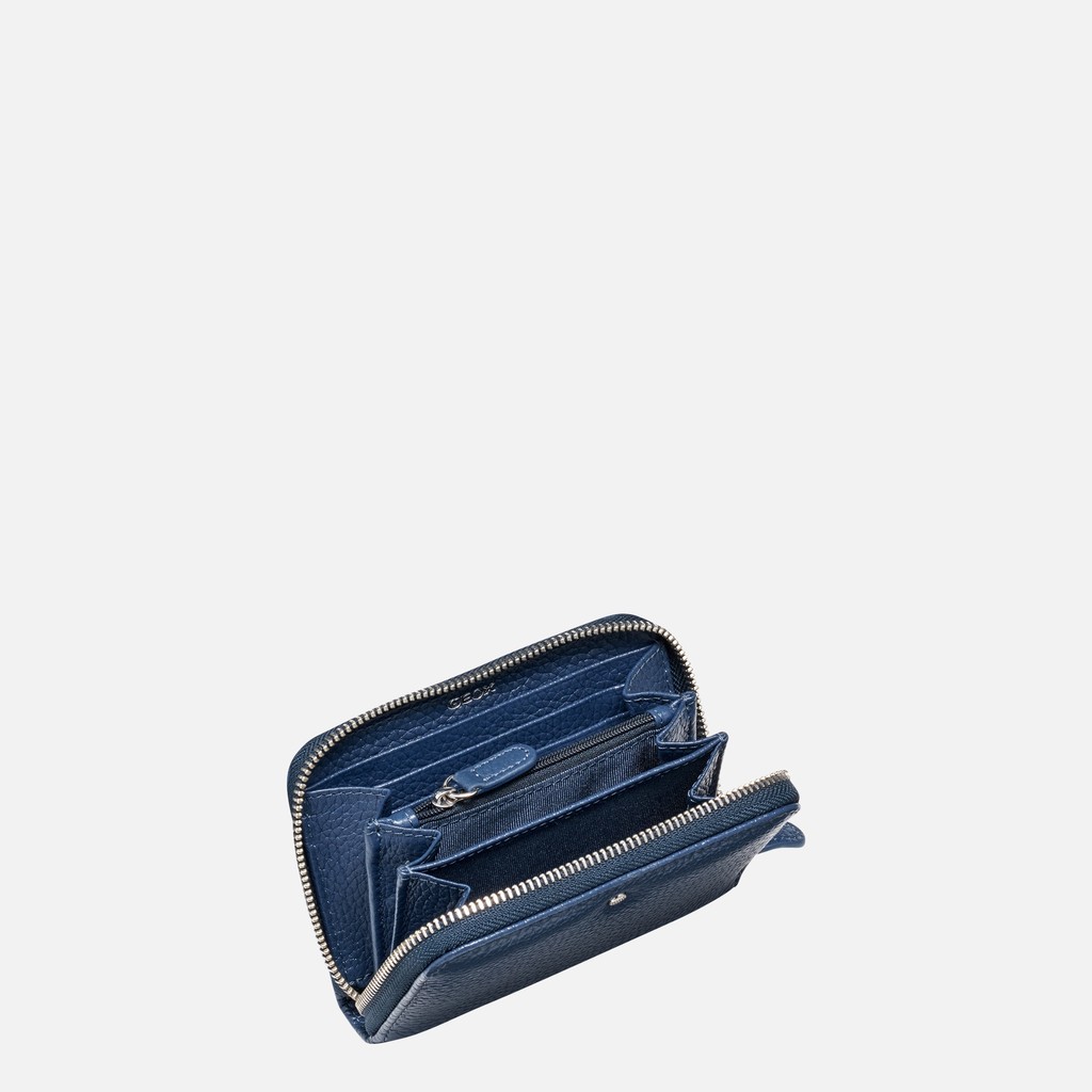 Portefeuille zipp&eacute; WALLET FEMME Bleu aviateur - image number 3 | GEOX
