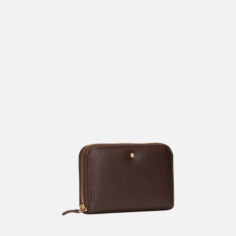 Wallet with zip WALLET WOMAN Chocolate - image number 1 | GEOX