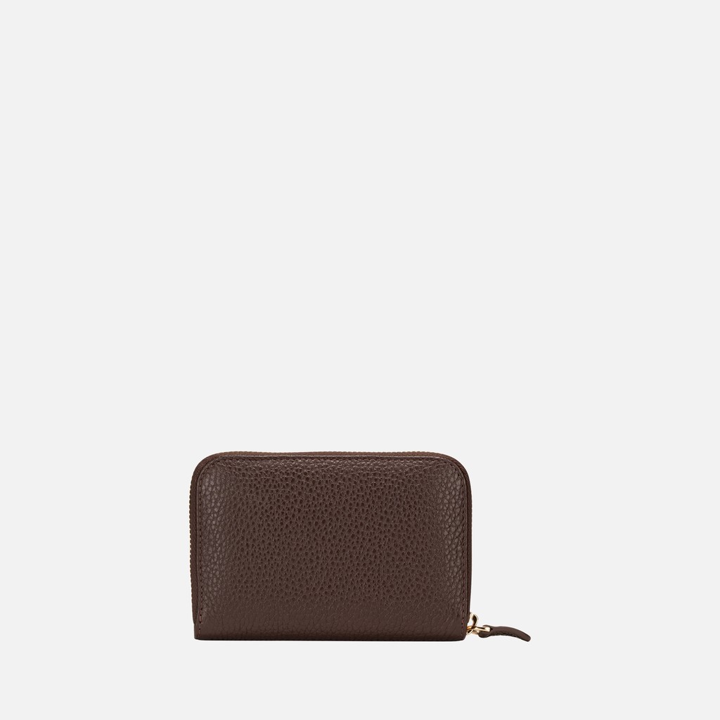 Wallet with zip WALLET WOMAN Chocolate - image number 2 | GEOX