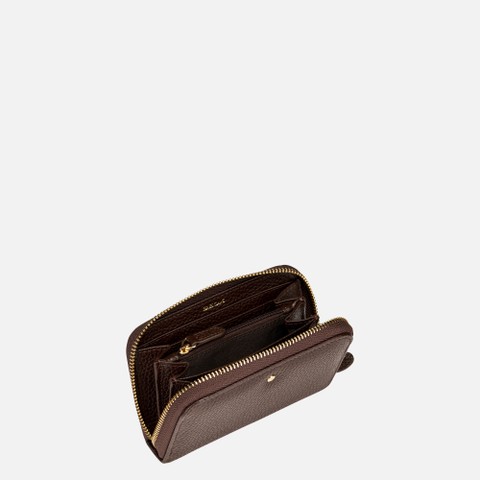 Wallet with zip WALLET WOMAN Chocolate - image number 3 | GEOX