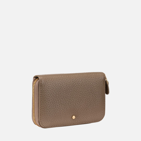Wallet with zip WALLET WOMAN Taupe - image number 1 | GEOX