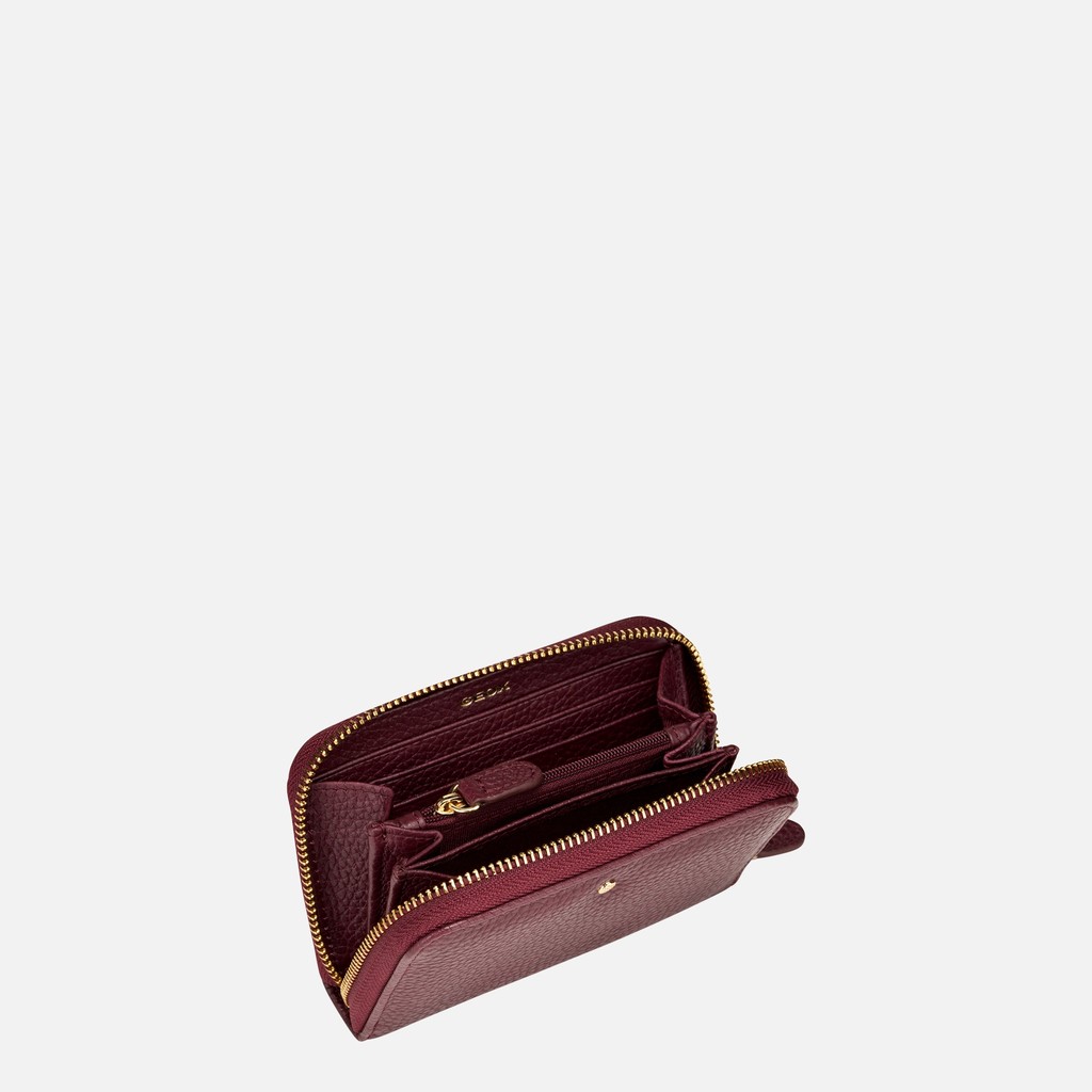 Wallet with zip WALLET WOMAN Bordeaux - image number 3 | GEOX