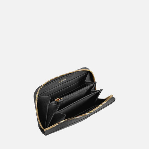 Wallet with zip WALLET WOMAN Black - image number 3 | GEOX