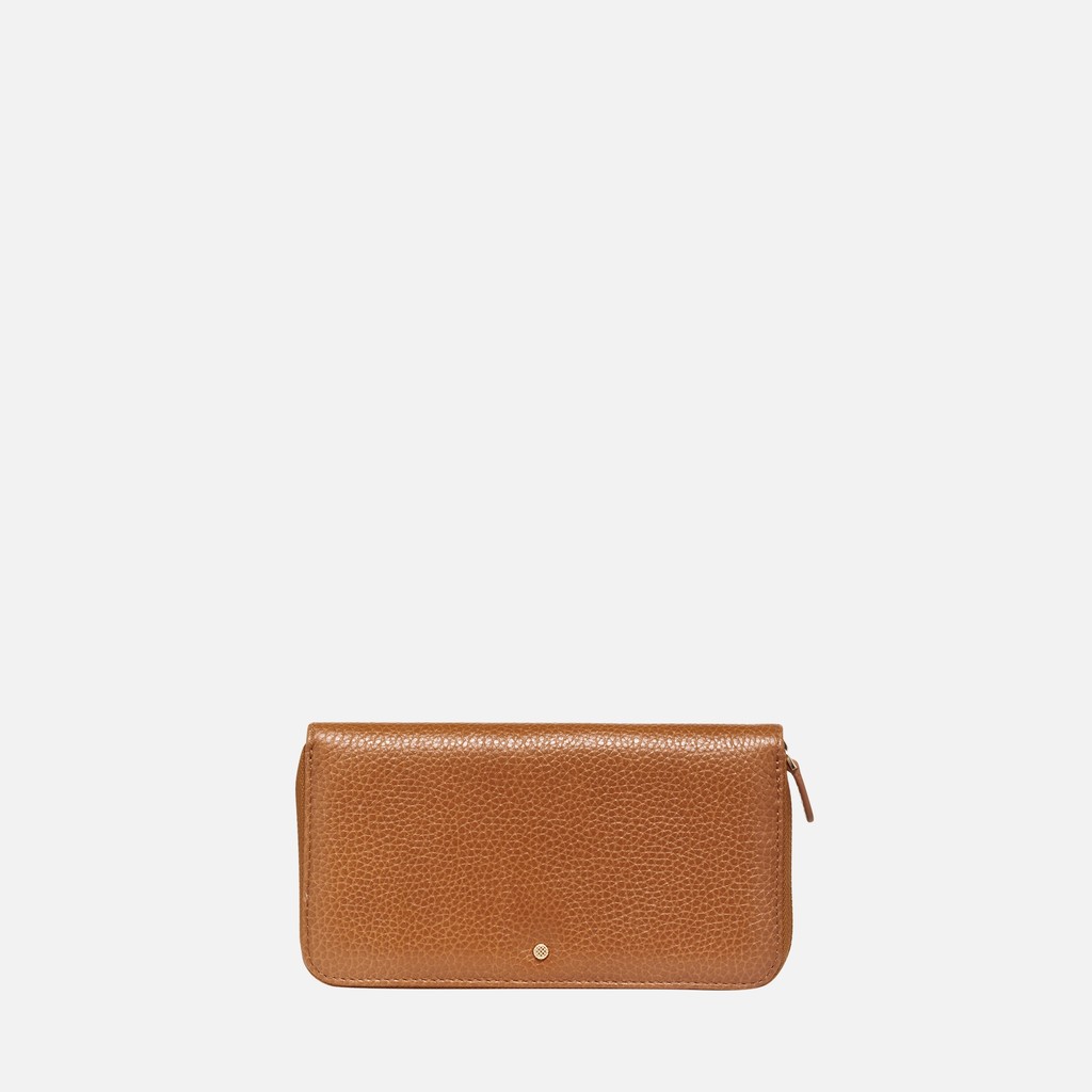 Wallet with zip WALLET WOMAN Cognac - image number 0 | GEOX
