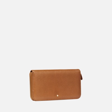 Wallet with zip WALLET WOMAN Cognac - image number 1 | GEOX