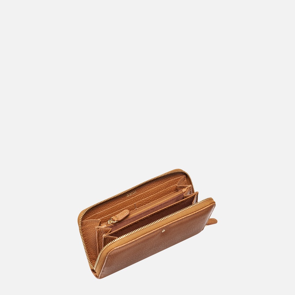 Wallet with zip WALLET WOMAN Cognac - image number 3 | GEOX